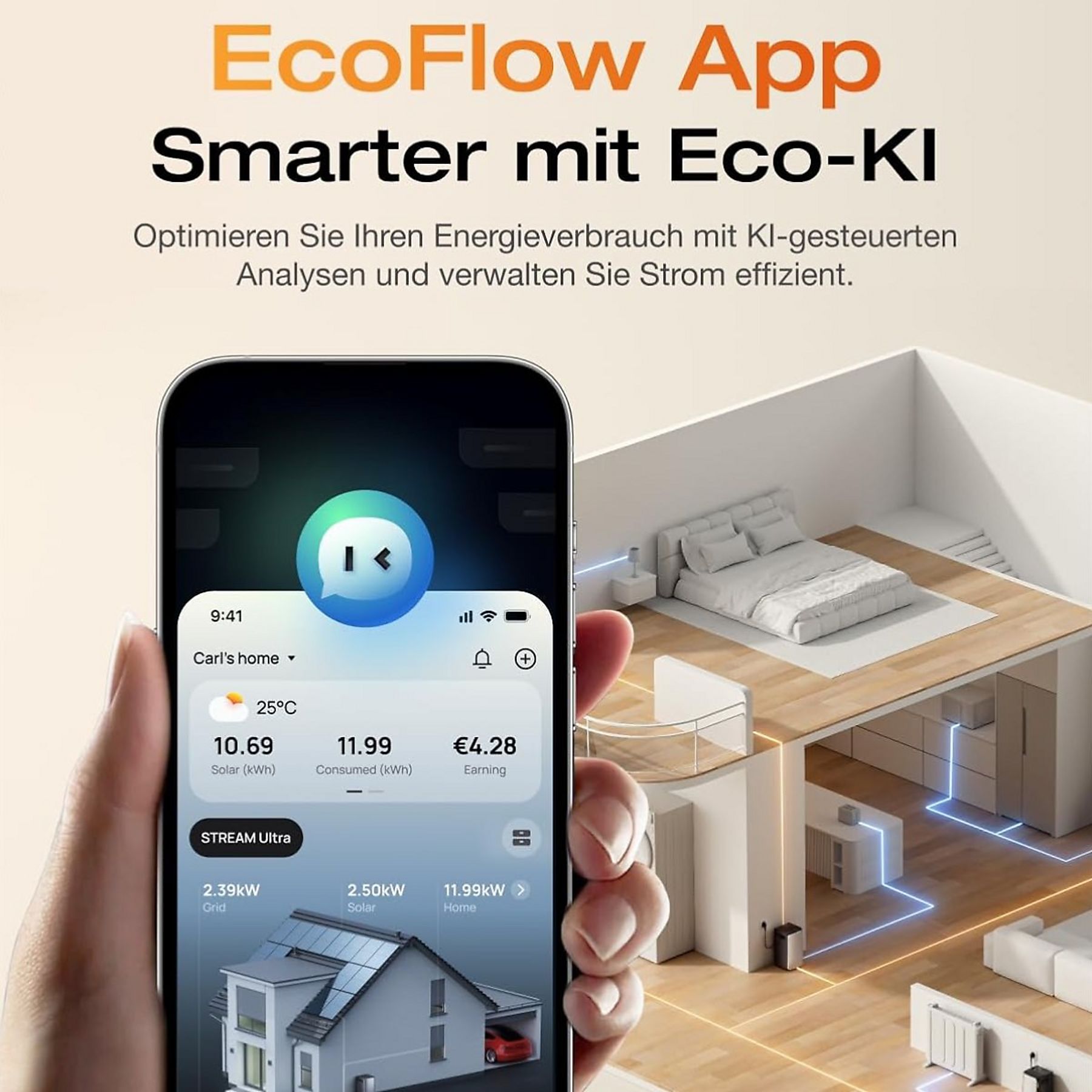 ECOFLOW STREAM Ultra und 4×AC Pro, Kabel, intelligenter Zähler Solarbatterie Schwarz - Image 6