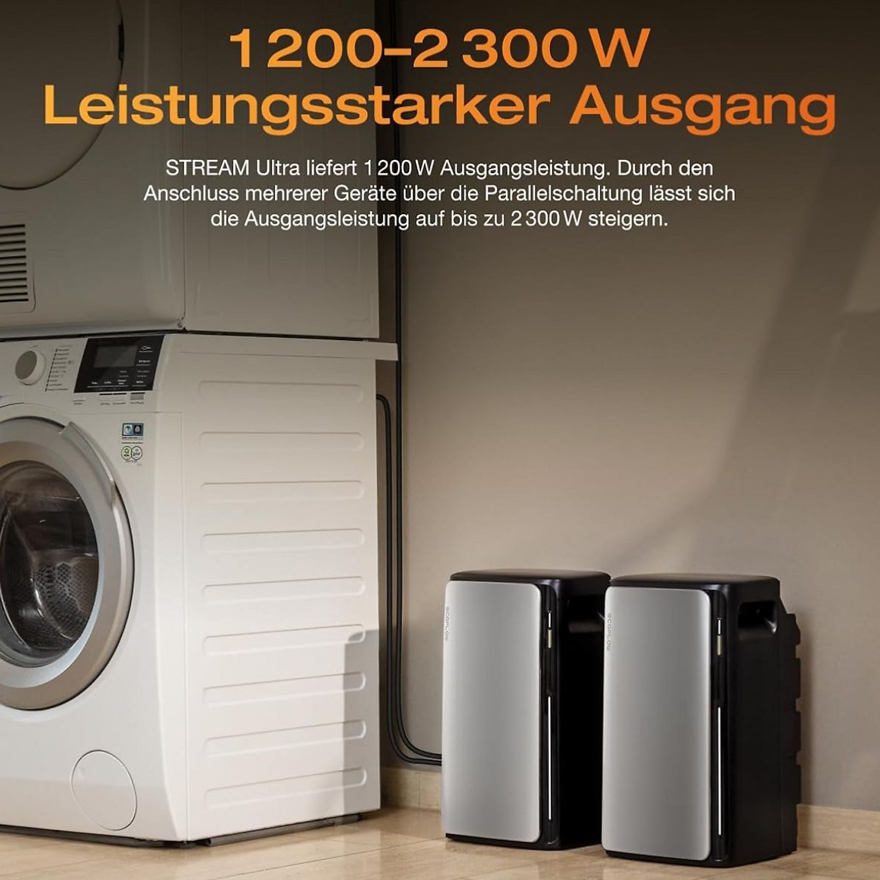 ECOFLOW STREAM Ultra und 4×AC Pro, Kabel, intelligenter Zähler Solarbatterie Schwarz - Image 5