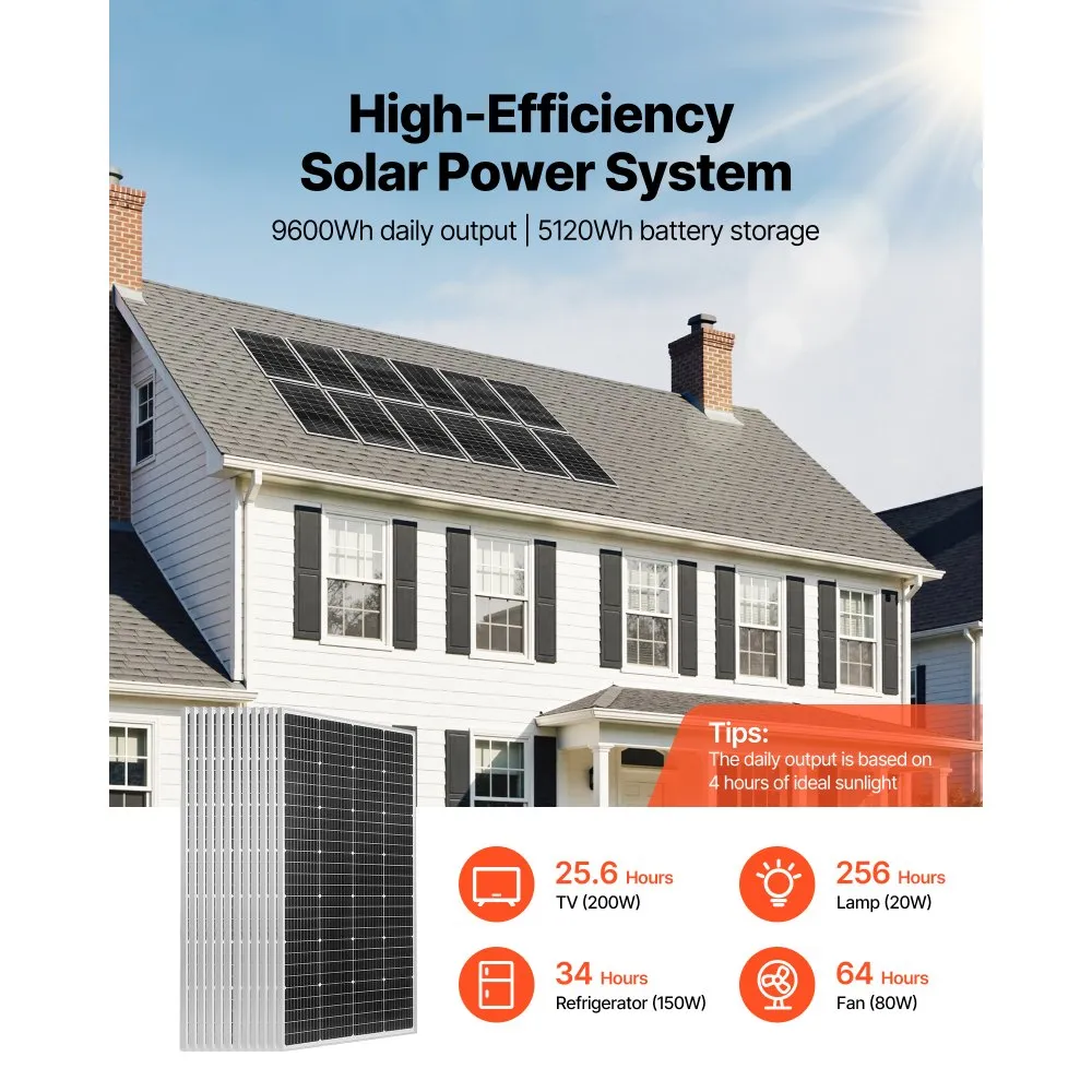 VEVOR Komplettes netzunabhängiges Solar-Kit 2400 W 48 V, mit 12 Solarmodulen - Image 11
